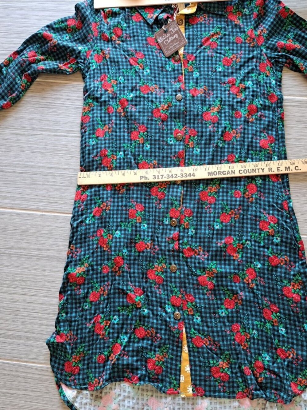 NEW Matilda Jane Choose Your Path Fa La La Button Down Dress Womens XS READ - Picture 11 of 12